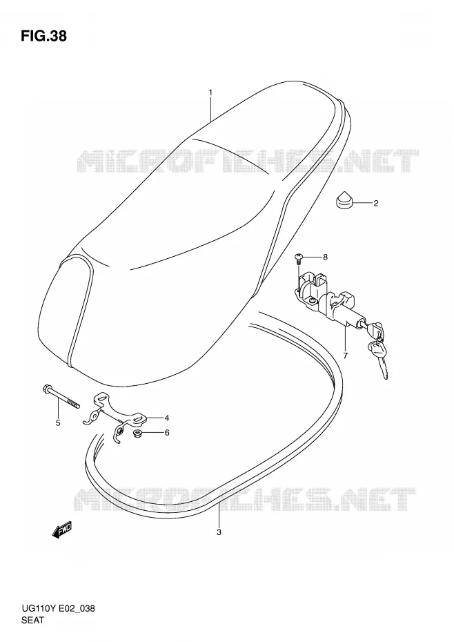 SELLE Suzuki SCOOTER 110 UG 2000  UG110Y(E2)