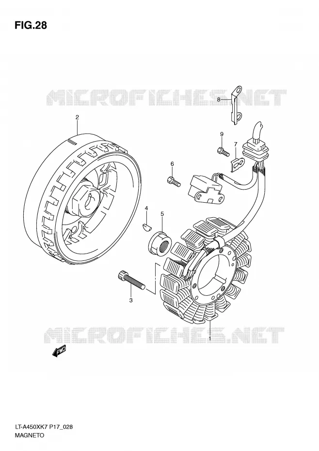ALLUMAGE ROTOR - STATOR Suzuki QUAD 450 KINGQUAD 2009  LT-A450XZK9(P17)