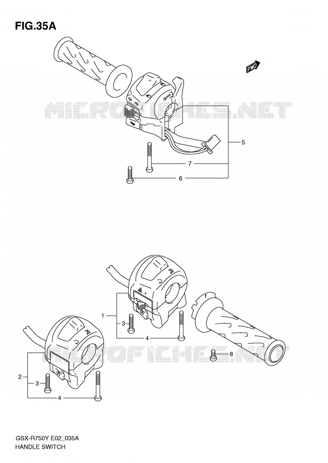 COMMODOS (MODELE K3) Suzuki MOTO 750 GSX-R 2002  GSX-R750U2K2(E2)
