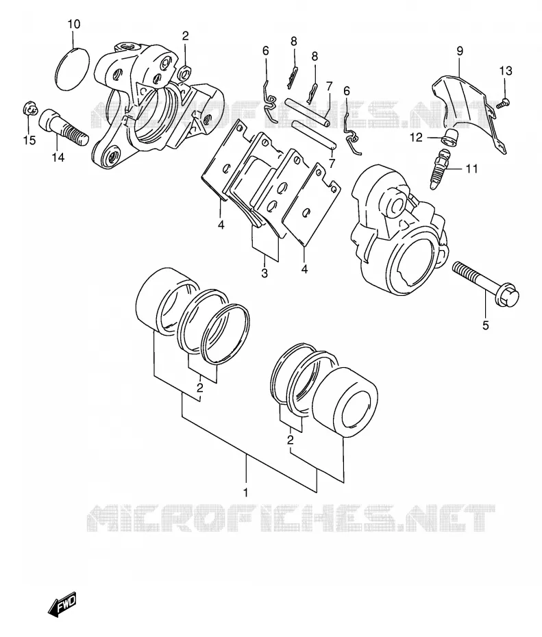 ETRIER DE FREIN AVANT Suzuki MOTO 1400 INTRUDER 2001  VS1400GLPK1(E2)