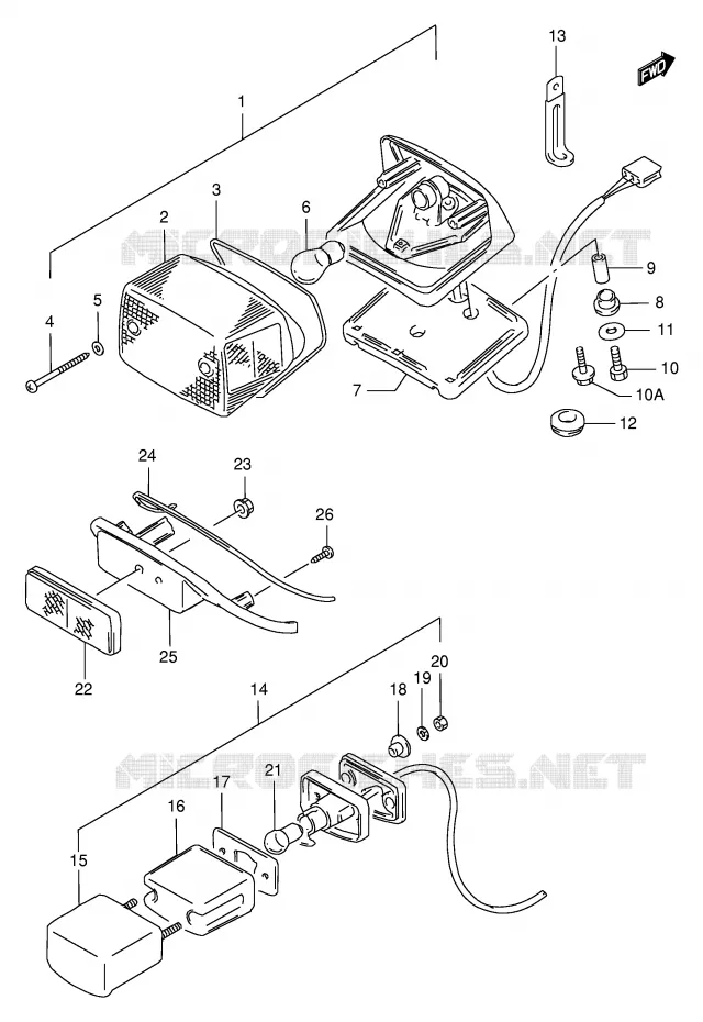 FEU ARRIERE Suzuki MOTO 1400 INTRUDER 2000  VS1400GLPY(E2)