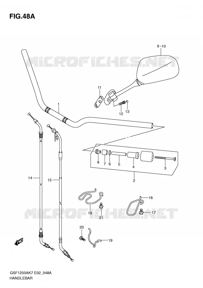 GUIDON (MODEL L0) Suzuki MOTO 1250 BANDIT-S 2010  GSF1250SL0(E2)