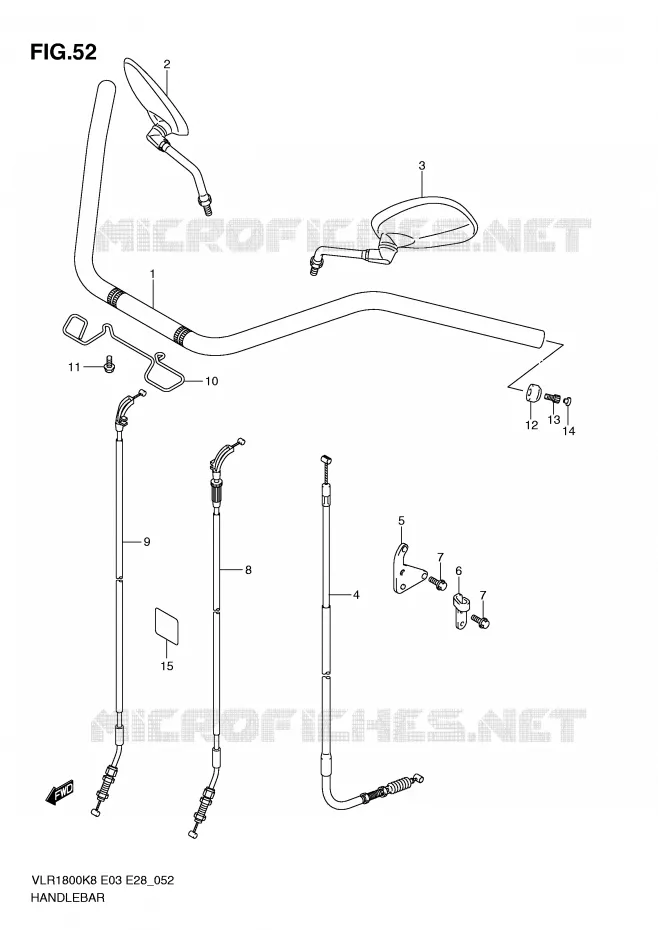 GUIDON Suzuki MOTO 1800 INTRUDER 2008  VLR1800TK8(E3/E28)