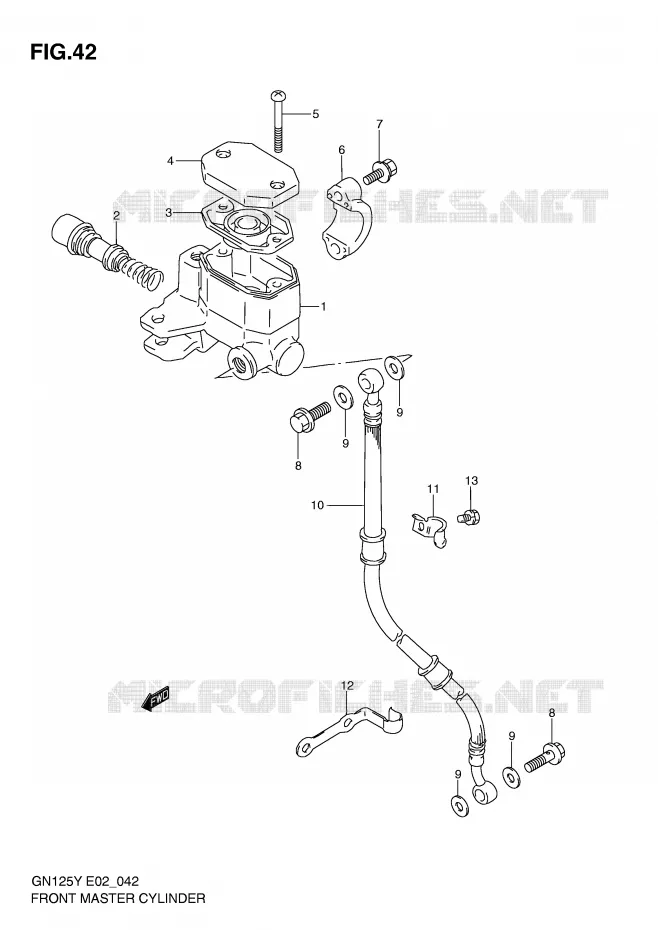 MAITRE CYLINDRE AVANT Suzuki MOTO 125 GN 1998  GN125EW(E2)