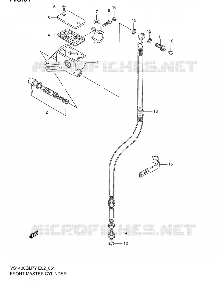 MAITRE CYLINDRE AVANT Suzuki MOTO 1400 INTRUDER 2002  VS1400GLPK2(E2)