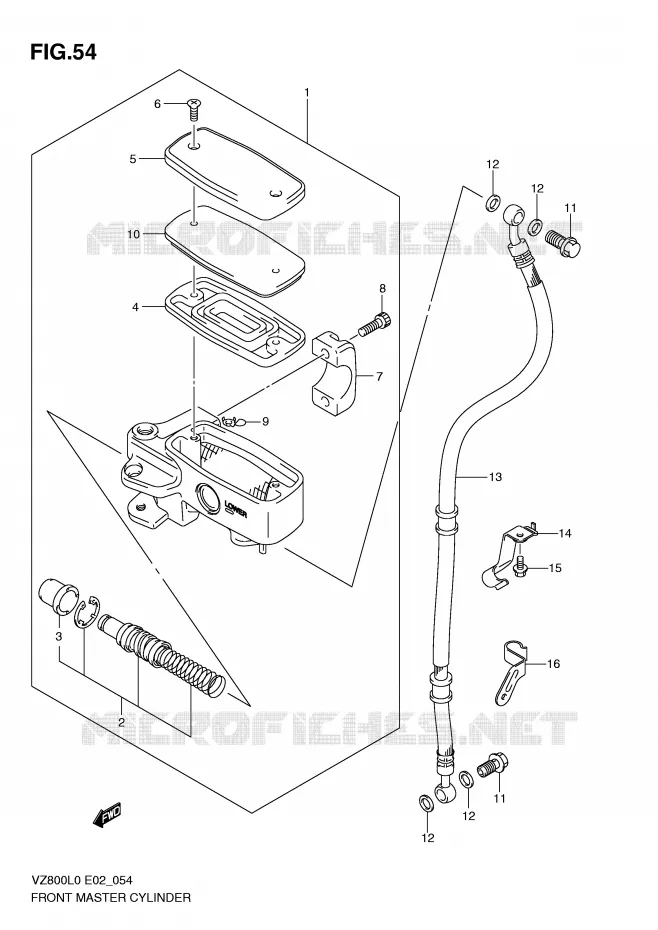 MAITRE CYLINDRE AVANT Suzuki MOTO 800 MARAUDER 2010  VZ800L0(E2)