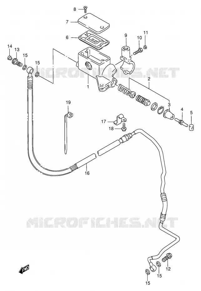 MAITRE CYLINDRE D'EMBRAYAGE Suzuki MOTO 1400 INTRUDER 1997  VS1400GLPV(E2)
