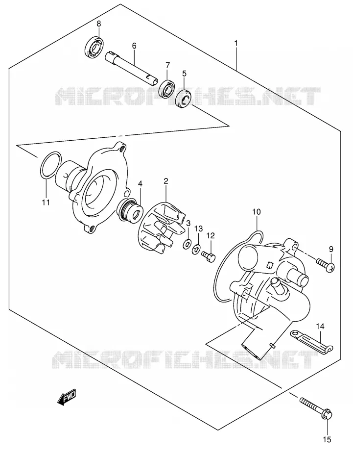 POMPE A EAU Suzuki MOTO 750 GSX-R 2000  GSX-R750U2Y(E2)