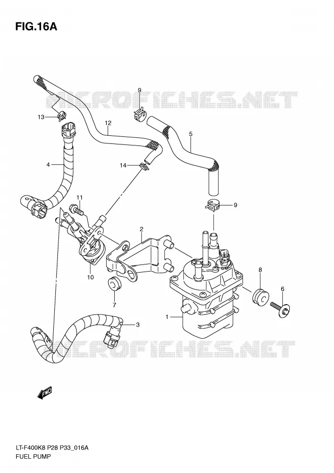 POMPE A ESSENCE (MODEL L0) Suzuki QUAD 400 KINGQUAD 2009  LT-F400K9(P28/P33)
