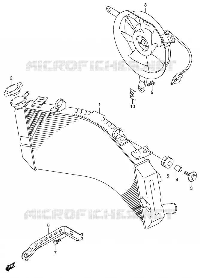 RADIATEUR Suzuki MOTO 750 GSX-R 2001  GSX-R750U2K1(E2)