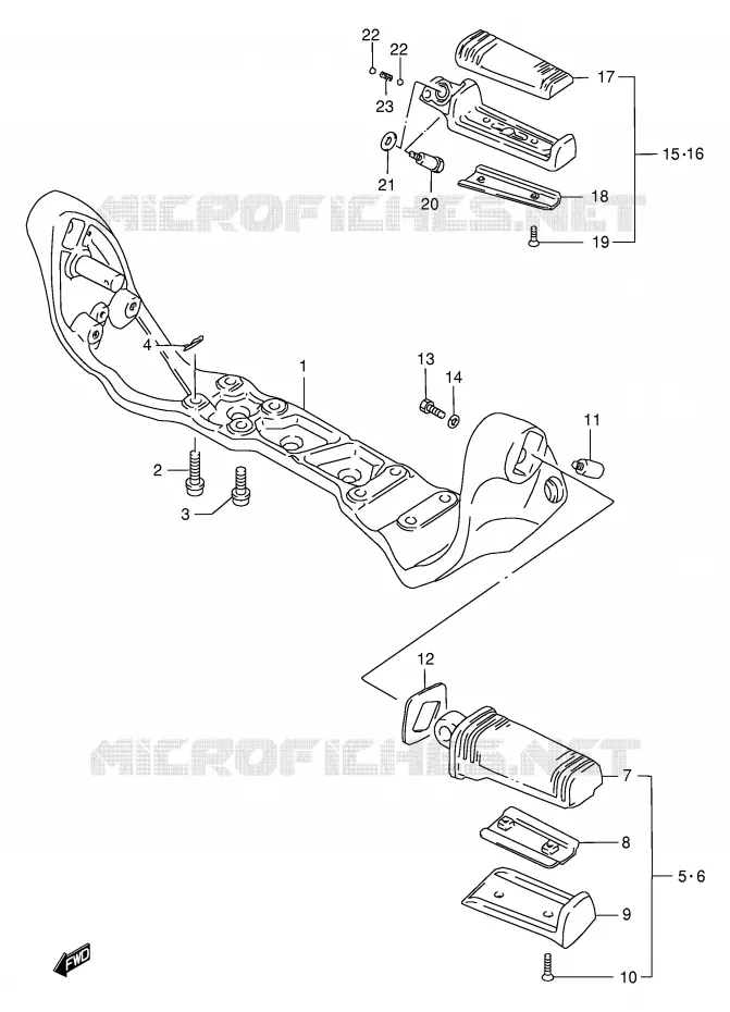 REPOSE PIED Suzuki MOTO 1400 INTRUDER 1999  VS1400GLPX(E2)