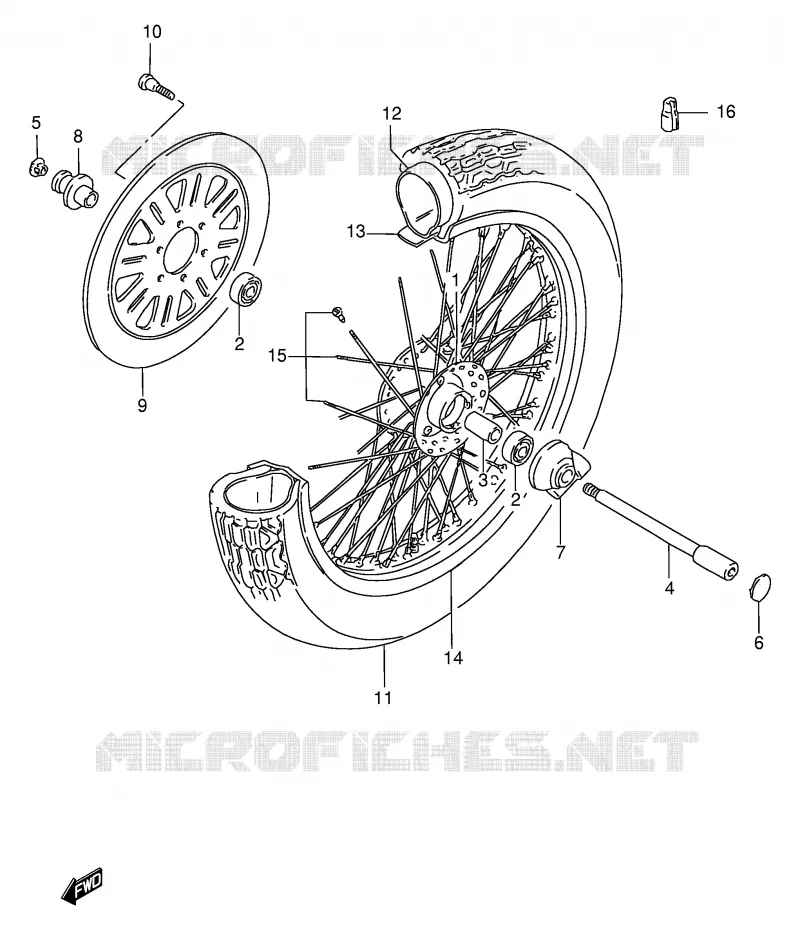 ROUE AVANT Suzuki MOTO 1400 INTRUDER 2002  VS1400GLPK2(E2)