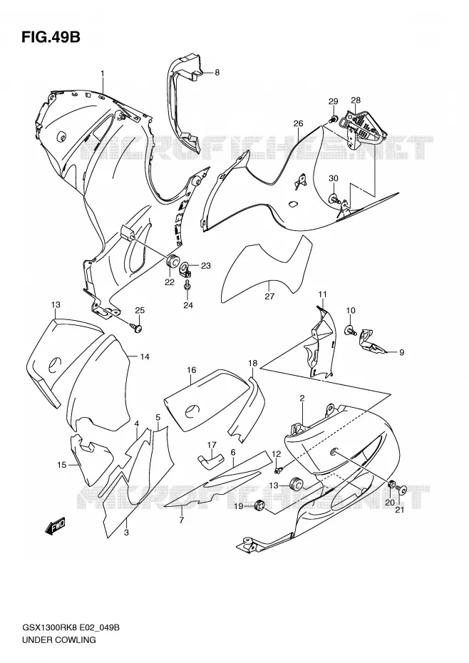 SABOT (MODEL L0) Suzuki MOTO 1300 HAYABUSA 2008  GSX1300RK8(E2)