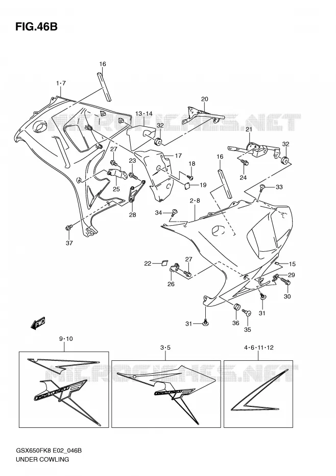 SABOT (MODEL L0) Suzuki MOTO 650 GSX-F 2010  GSX650FUL0(E2)