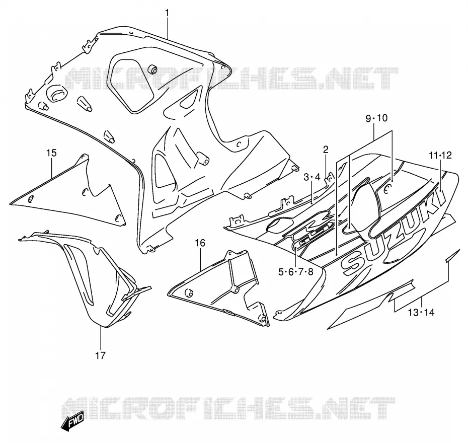 SABOT (MODELE K2) Suzuki MOTO 750 GSX-R 2001  GSX-R750K1(E2)