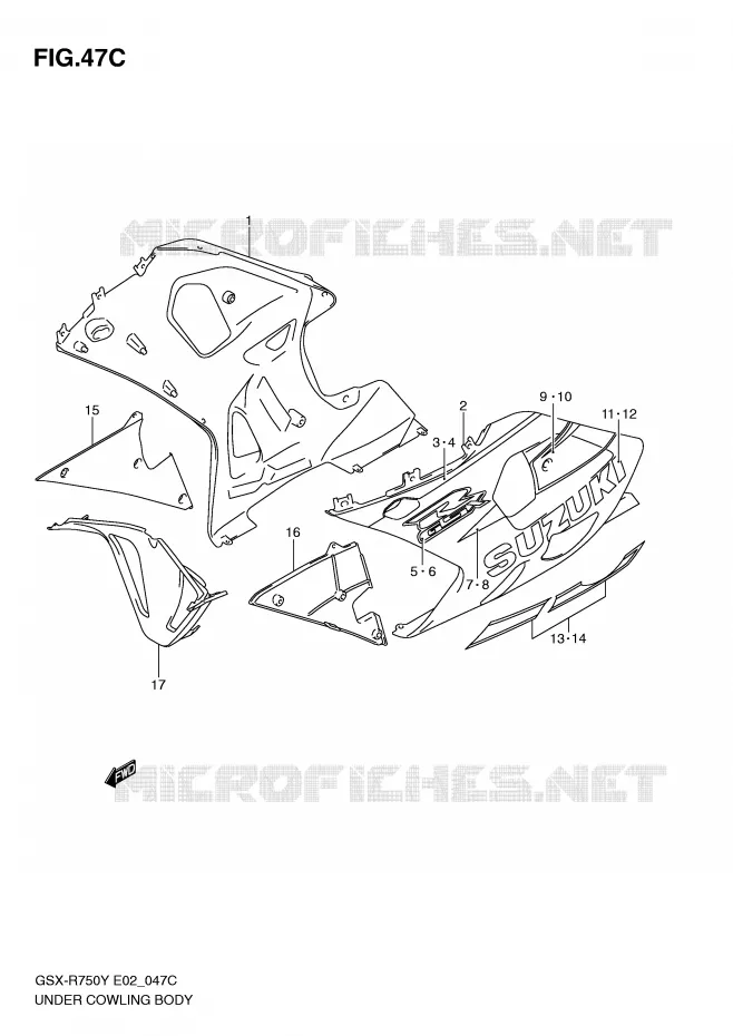 SABOT (MODELE K3) Suzuki MOTO 750 GSX-R 2000  GSX-R750U1Y(E2)