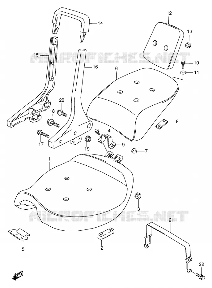 SELLE (VOIR NOTE) Suzuki MOTO 1400 INTRUDER 1997  VS1400GLPV(E2)