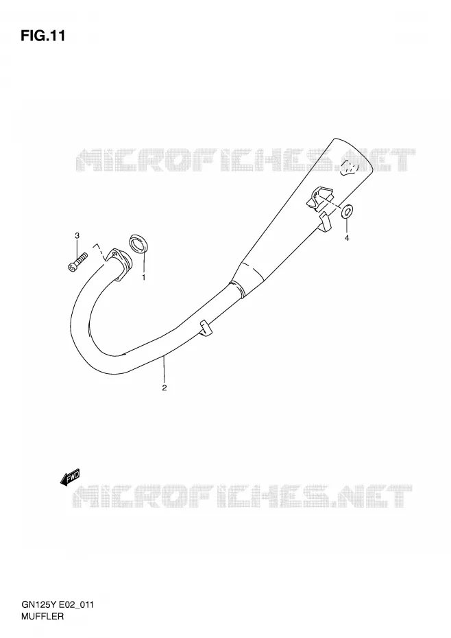SILENCIEUX Suzuki MOTO 125 GN 1998  GN125W(E4)