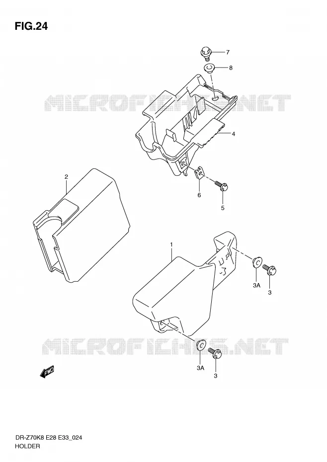 SUPPORT Suzuki MOTO 70 DR-Z 2010  DR-Z70L0(E28/E33)