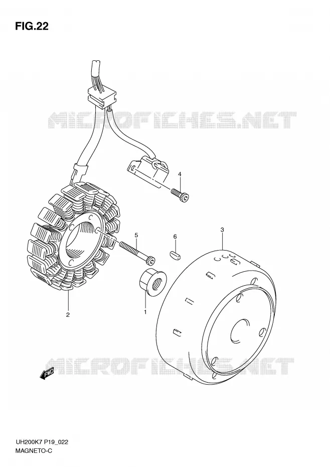 ALLUMAGE ROTOR - STATOR Suzuki SCOOTER 200 BURGMAN 2010  UH200L0(P19)