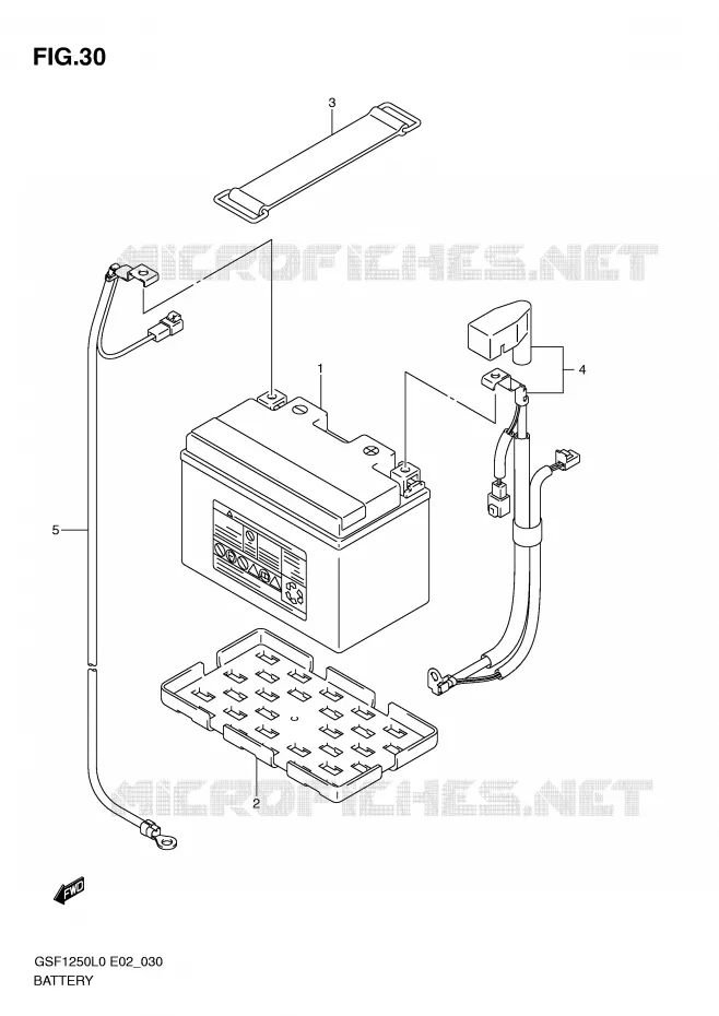 BATTERIE (GSF1250AL0) Suzuki MOTO 1250 BANDIT 2010  GSF1250AL0(E2)