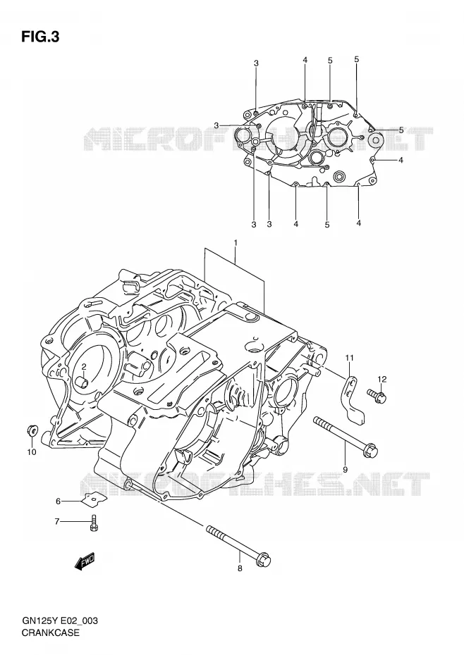 CARTER Suzuki MOTO 125 GN 1998  GN125W(E4)
