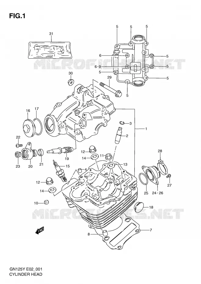 CULASSE Suzuki MOTO 125 GN 2000  GN125EY(E2)