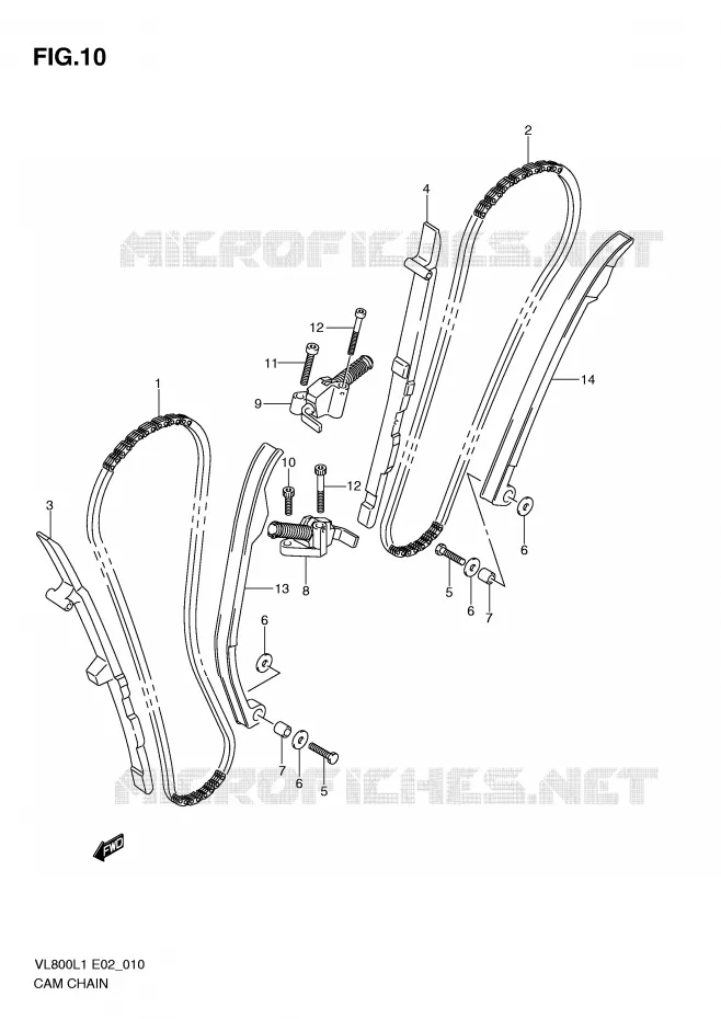 DISTRIBUTION Suzuki MOTO 800 VOLUSIA 2011  VL800CUEL1(E2)