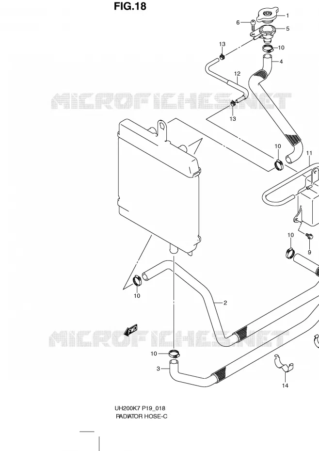 DURITE DE RADIATEUR Suzuki SCOOTER 200 BURGMAN 2007  UH200K7(P19)