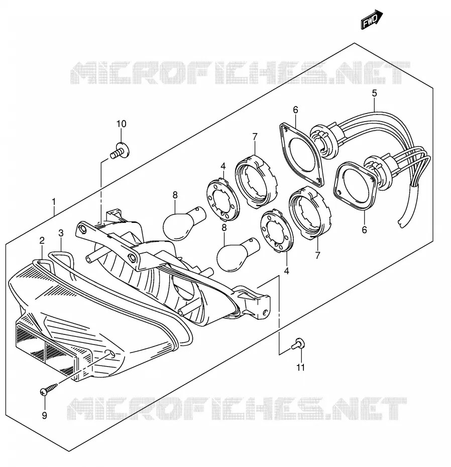 FEU ARRIERE Suzuki MOTO 750 GSX-R 2000  GSX-R750Y(E2)