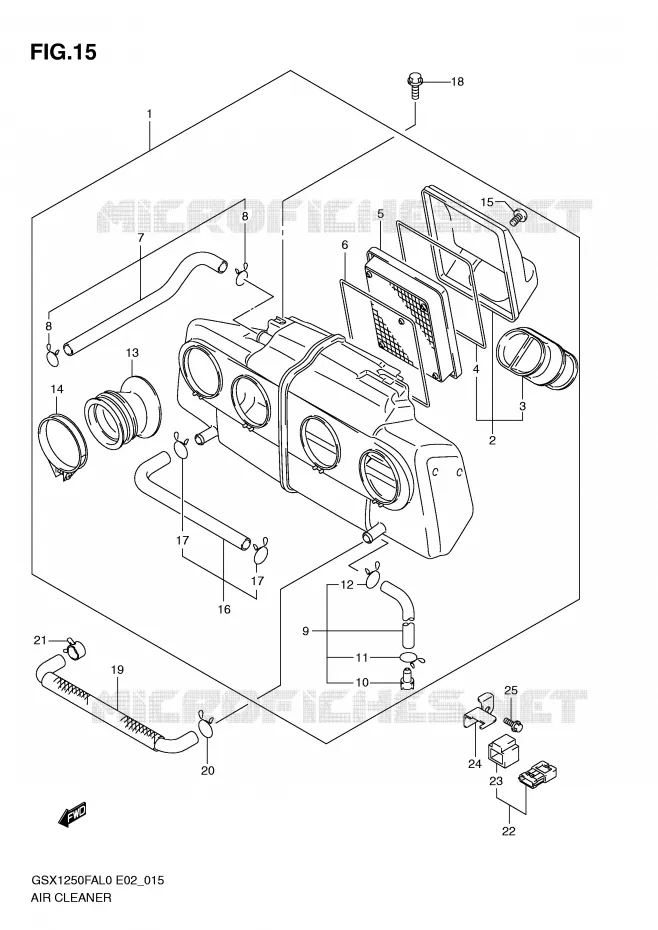 FILTRE A AIR Suzuki MOTO 1250 GSX-F 2010  GSX1250FAL0(E2)
