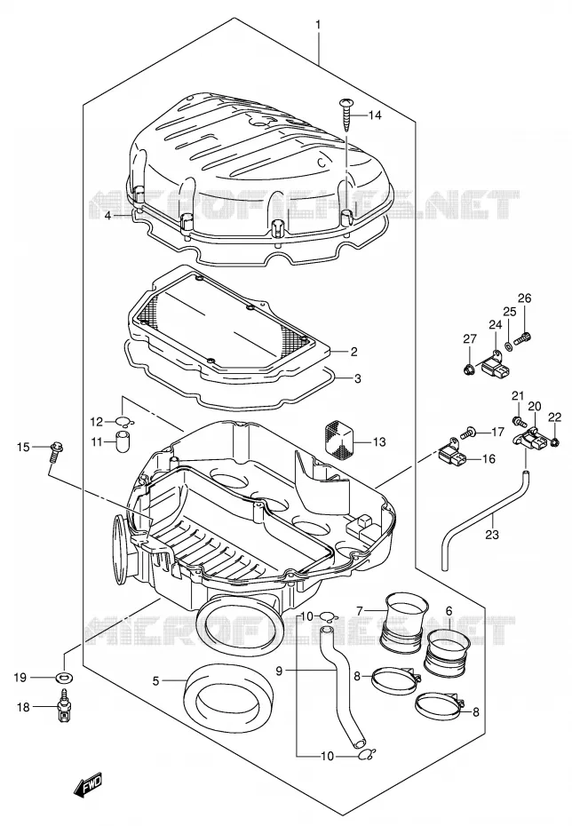 FILTRE A AIR Suzuki MOTO 750 GSX-R 2001  GSX-R750U1K1(E2)