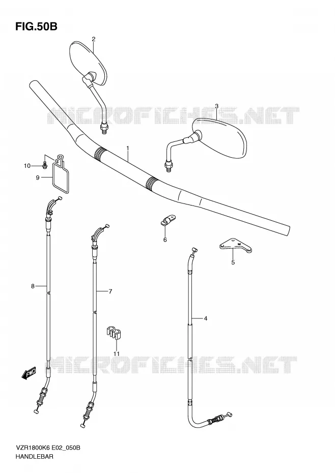 GUIDON (MODEL L0) Suzuki MOTO 1800 INTRUDER 2008  VZR1800U2K8(E2)