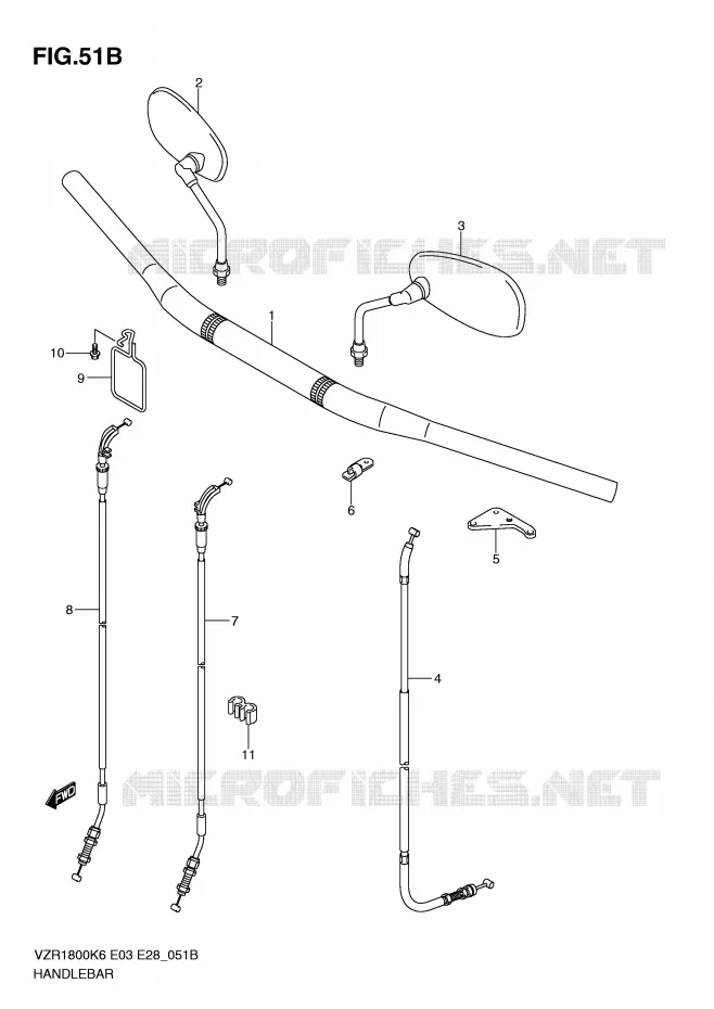 GUIDON (MODEL L0) Suzuki MOTO 1800 INTRUDER 2009  VZR1800ZK9(E3/E28)