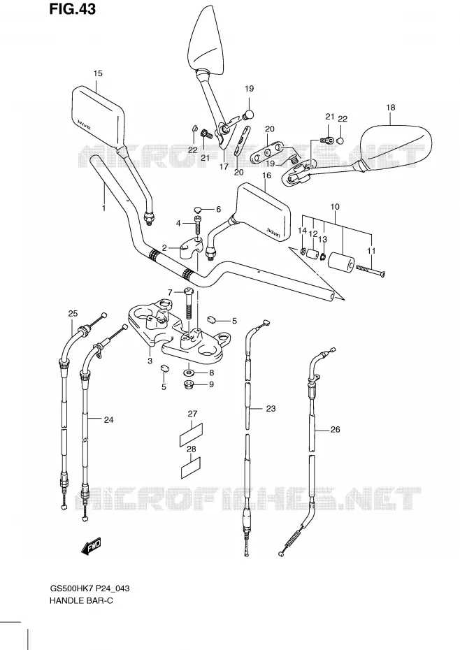 GUIDON Suzuki MOTO 500 GS-E 2009  GS500HK9(P24)