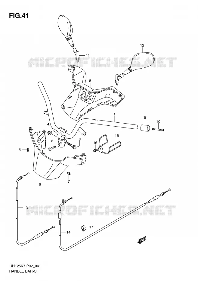 GUIDON Suzuki SCOOTER 125 BURGMAN 2010  UH125GL0(P2)