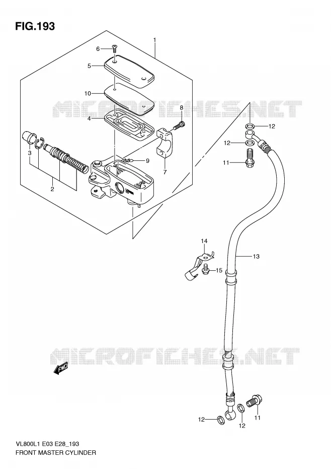 MAITRE CYLINDRE AVANT Suzuki MOTO 800 VOLUSIA 2011  VL800TL1(E3/E28)