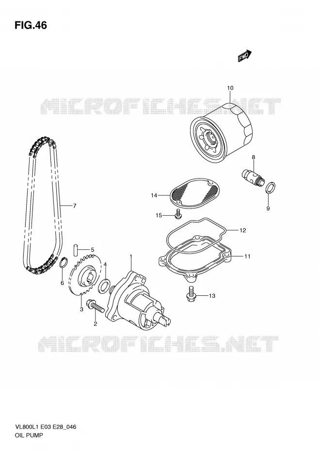 POMPE A HUILE Suzuki MOTO 800 VOLUSIA 2011  VL800CL1(E3/E28)