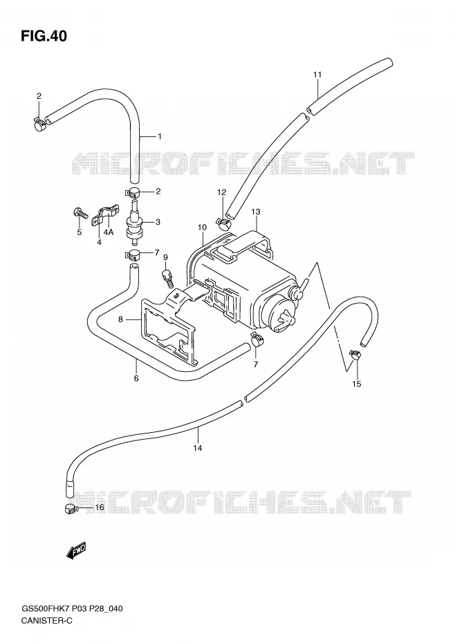 RENIFLARD (P33) Suzuki MOTO 500 GS-F 2009  GS500FHK9(P3)