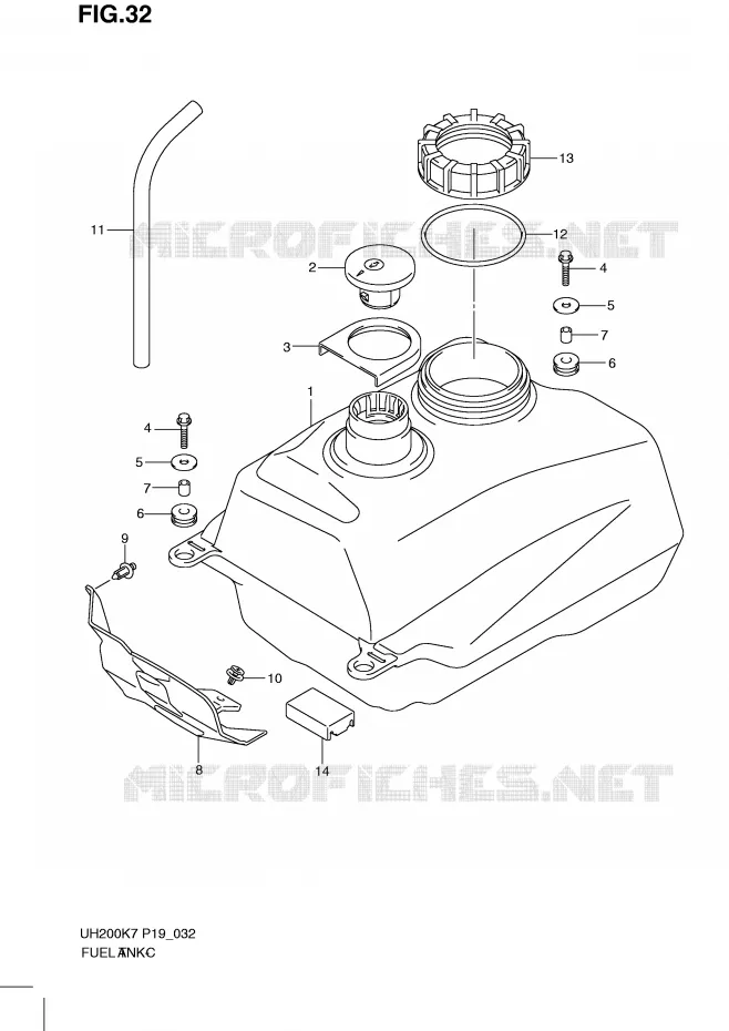 RESERVOIR D'ESSENCE Suzuki SCOOTER 200 BURGMAN 2009  UH200K9(P19)