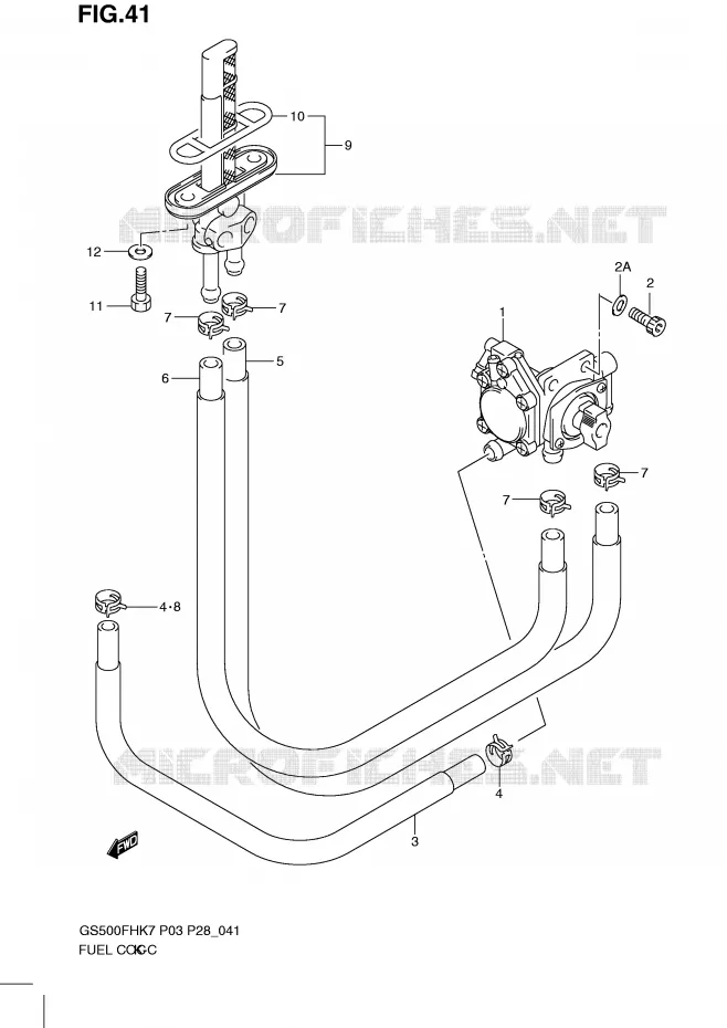 ROBINET D'ESSENCE Suzuki MOTO 500 GS-F 2007  GS500FHK7(P3)