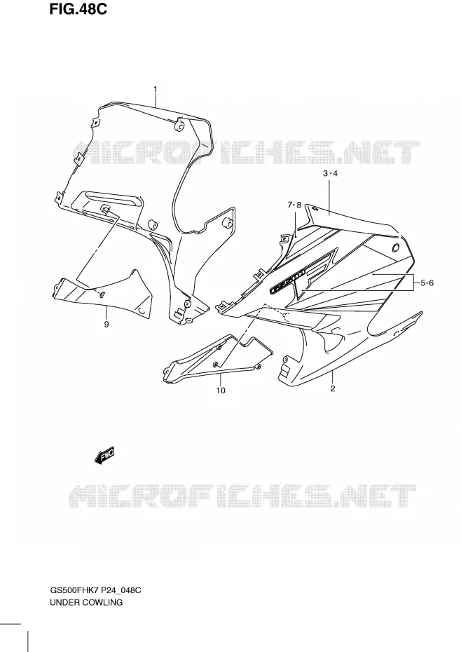 SABOT  (GS500FHL0) Suzuki MOTO 500 GS-E 2008  GS500HK8(P24)