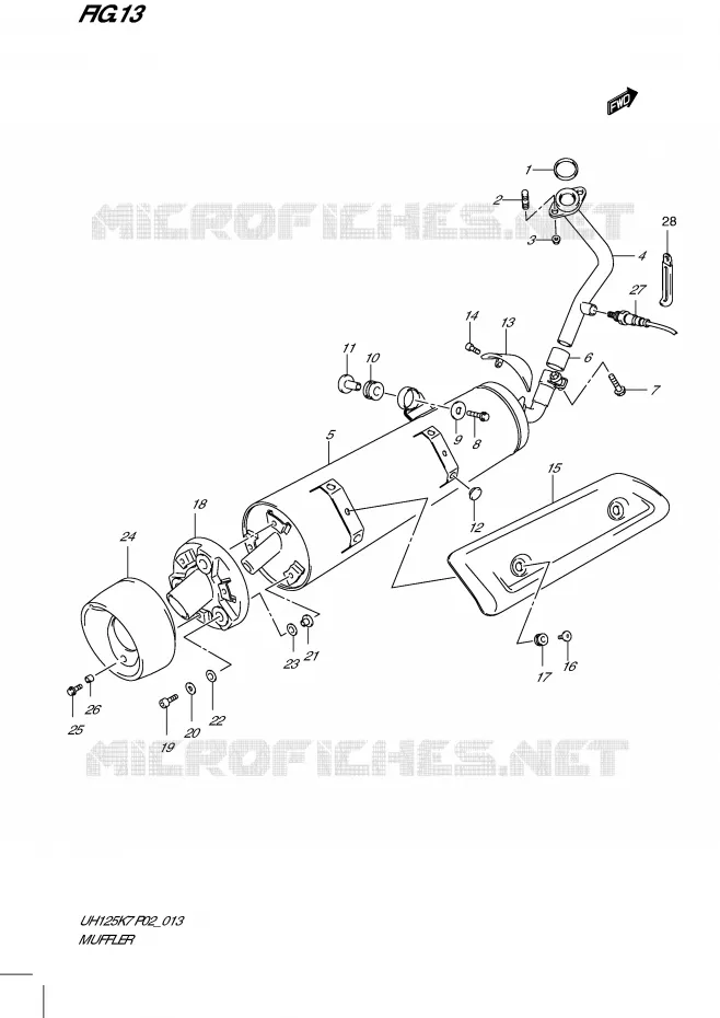 SILENCIEUX Suzuki SCOOTER 125 BURGMAN 2010  UH125GL0(P2)