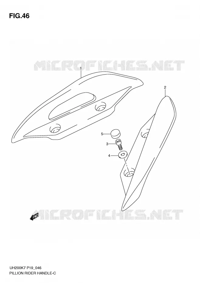 SUPPORT DOSSERET (MODEL K7) Suzuki SCOOTER 200 BURGMAN 2007  UH200K7(P19)