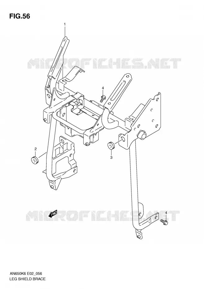 SUPPORT MARCHE PIEDS Suzuki SCOOTER 650 BURGMAN 2007  AN650K7(E2)