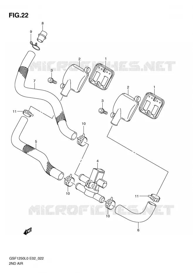 SYSTEME RECYCLAGE GAZ ECHAPPEMENT Suzuki MOTO 1250 BANDIT-N 2010  GSF1250L0(E2)