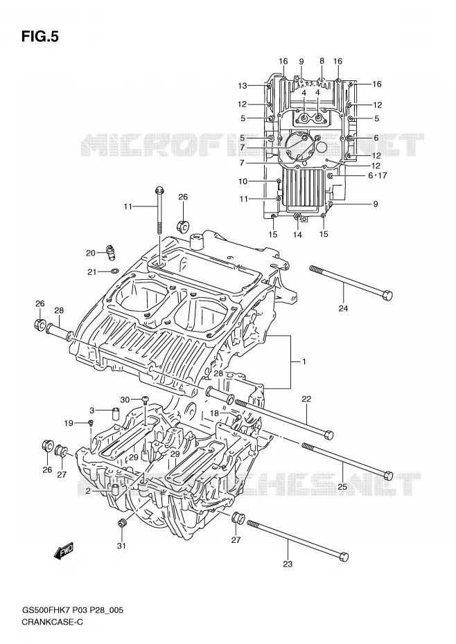 CARTER Suzuki MOTO 500 GS-E 2008  GS500HK8(P3)