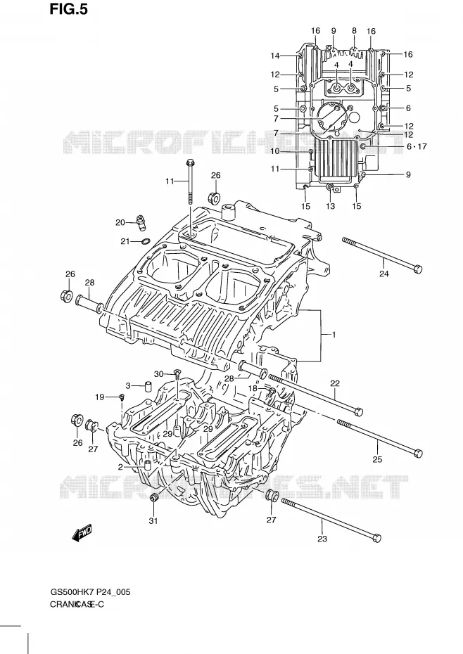 CARTER Suzuki MOTO 500 GS-F 2009  GS500FHK9(P24)