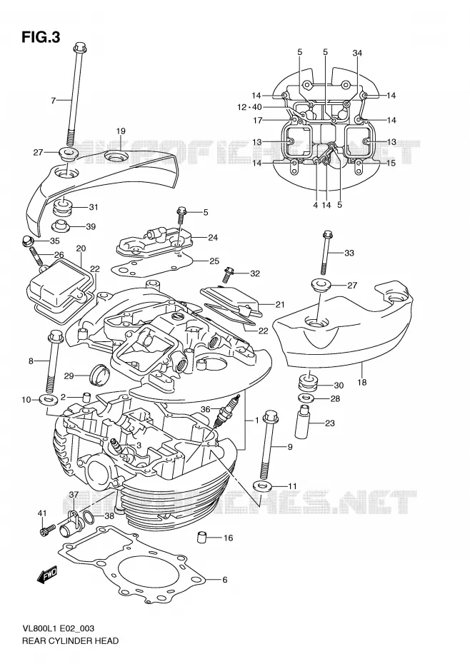 CULASSE ARRIERE Suzuki MOTO 800 VOLUSIA 2011  VL800CUEL1(E2)