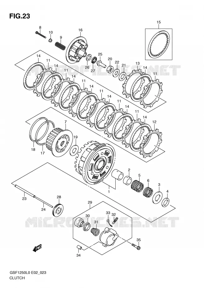 EMBRAYAGE Suzuki MOTO 1250 BANDIT 2010  GSF1250AL0(E2)